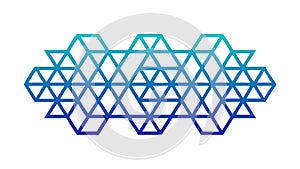 Geometric Hexagonal Pattern Vector for Modern Tech Design, vector design Generative AI