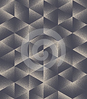 Geometric Hexagonal Pattern Vector Seamless Triangular Retro Abstract Background
