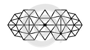 Geometric Hexagonal Tessellation Pattern Abstract Background, vector design Generative AI