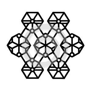 Geometric Honeycomb Outline Abstract Structure, vector design Generative AI