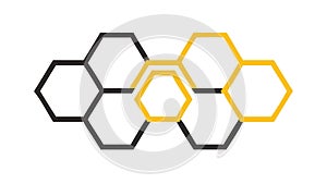 Geometric Honeycomb Pattern Abstract Hexagonal Design, vector design Generative AI