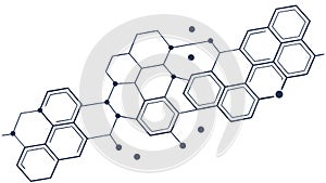 Geometric honeycomb pattern, natural structure and organic design element. vector design Generative AI