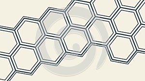 Geometric Honeycomb Pattern, Organic Texture and Hexagonal Design, vector design Generative AI