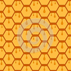 Geometric Honeycomb Seamless Pattern