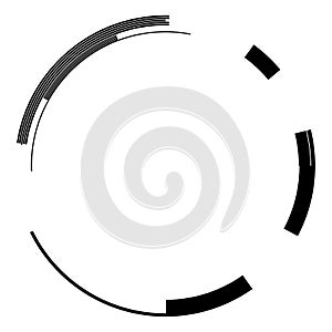 Geometric HUD, sc-fi GUI, UI circular elements. Geometric circle vector