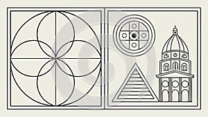 Geometric icons set, abstract shapes, design elements, UI icons vector design Generative AI