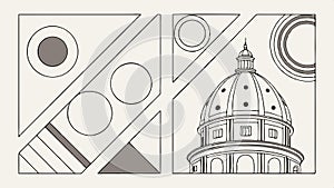 Geometric icons set, abstract shapes, design elements, UI icons vector design Generative AI