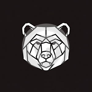 A geometric illustration of a bear's