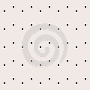 Geometric illustration. Black Squares on gray background. Abstract seamless pattern background