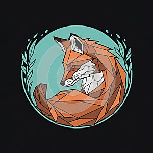 A geometric illustration of a fox