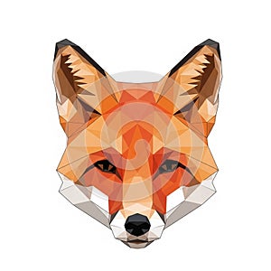 Geometric illustration of a fox's head,