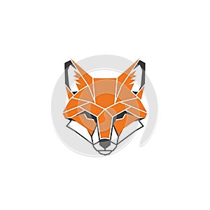 Geometric illustration of a fox's head