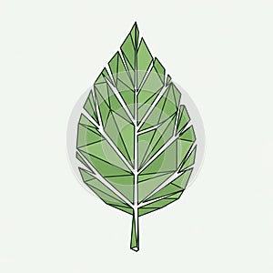 A geometric illustration of a leaf
