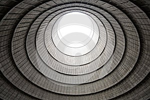 Geometric interior of an industrial cooling tower