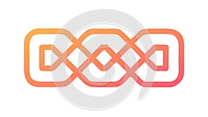 Geometric Interlocking Elongated Diamond Pattern, vector design Generative AI