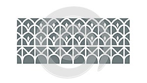 Geometric Interlocking Hexagon Grid Pattern, vector design Generative AI