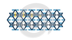 Geometric Interlocking Hexagon Grid Pattern, vector design Generative AI