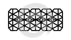 Geometric Interlocking Hexagon Pattern Abstract Design, vector design Generative AI