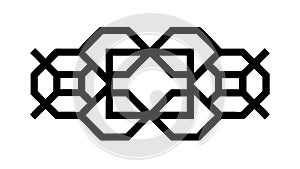 Geometric Interlocking Hexagon Pattern Vector for Tech, vector design Generative AI