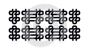 Geometric Interlocking Loops Pattern. Abstract Design, vector design Generative AI