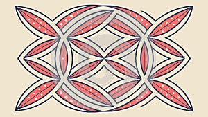 Geometric Interlocking Pattern, Abstract Decorative Design, vector design Generative AI