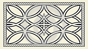 Geometric Interlocking Pattern, Abstract Decorative Design, vector design Generative AI