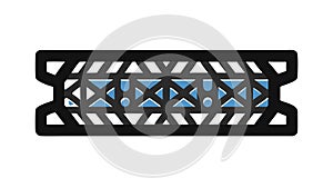 Geometric Interlocking Pattern: Abstract Modern Black White Design, vector design Generative AI