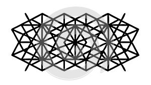 Geometric interlocking pattern, modern abstract design, complexity, structure vector design Generative AI