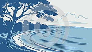 Geometric Interlocking Rings Pattern, vector design Generative AI