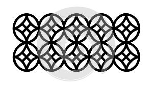 Geometric Interlocking Square Pattern Vector, vector design Generative AI