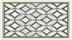 Geometric Interlocking Square Tile Repeating Pattern, vector design Generative AI