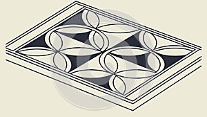 Geometric Interlocking Tiles Abstract Pattern Vector, vector design Generative AI