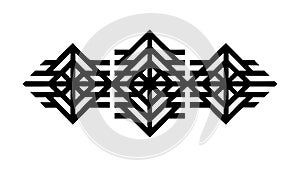 Geometric Interlocking Triangles Abstract Pattern Vector, vector design Generative AI