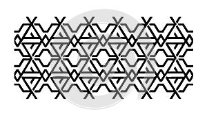 Geometric Interlocking Triangles Grid Pattern, vector design Generative AI