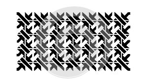 Geometric Interlocking Tribal Pattern Abstract Design Vector, vector design Generative AI