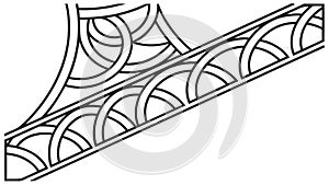 Geometric intertwined pattern, modern abstract vector design element, vector design Generative AI