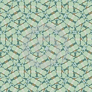 Geometric intricate green mixed colors pattern