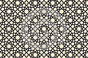 Geometric Islamic ornament vector.