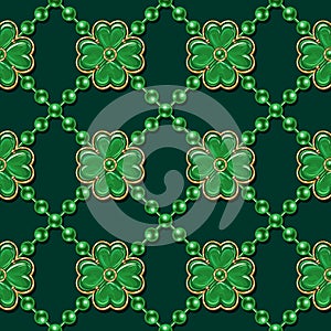 Geometric jewelry St Patricks day pattern