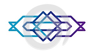 Geometric Knot Pattern, Interconnected Abstract Design, vector design Generative AI