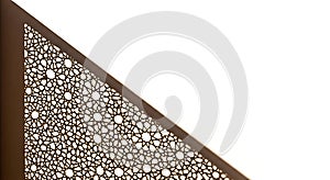 Geometric lattice casting dark shadow on bright wall