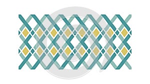 Geometric Lattice Grid Pattern Vector. Modern Interwoven Design, vector design Generative AI