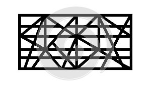Geometric Lattice Pattern, Abstract Modern Architectural Grid, vector design Generative AI