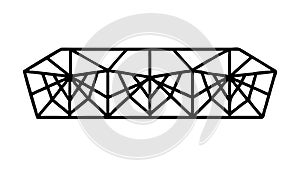 Geometric lattice pattern abstract structural network design, vector design Generative AI