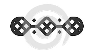 Geometric Lattice Pattern Border, Modern Decorative Design Element, vector design Generative AI