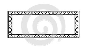 Geometric Lattice Pattern Border, Modern Decorative Frame Element, vector design Generative AI