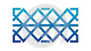 Geometric Lattice Pattern Outline: Abstract Interlocking Design, vector design Generative AI