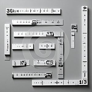 Geometric Layout of Technical Rulers
