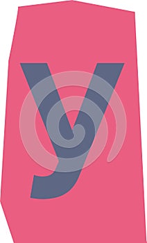 Geometric Letter Y Poster