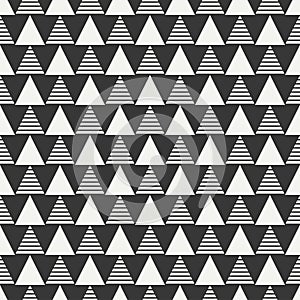 Geometric line monochrome abstract hipster seamless pattern with triangle. Wrapping paper. Scrapbook paper. Tiling